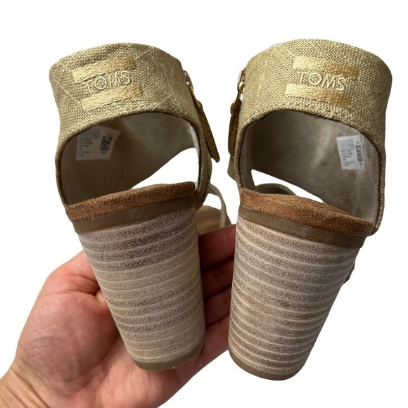 TOMS Majorca Cutout Sandal Size 8.5 NWOT Comfort heels - Picture 4 of 7